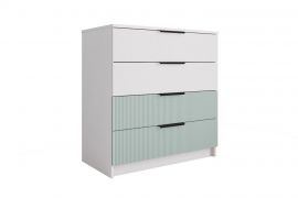 ЛАВИС КДМ 800.1 Комод 4 ящика (белый/зеленый софт/ручка черная) | подробнее ЛАВИС КДМ 800.1 Комод 4 ящика (белый/зеленый софт/ручка черная) | фото